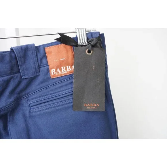 Barba Napoli Jomud Cotton Blend Blue Pants Sz 33 48 NEW